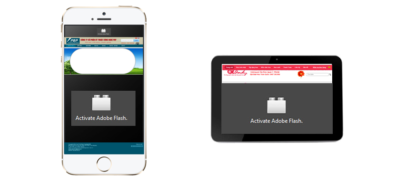 Website chứa Flash trên thiết bị di động có thể làm ảnh hưởng đến thứ hạng