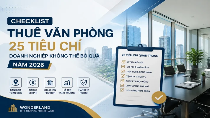 Checklist Thuê Văn Phòng 2026: 25 Tiêu Chí Doanh Nghiệp Không Thể Bỏ Qua