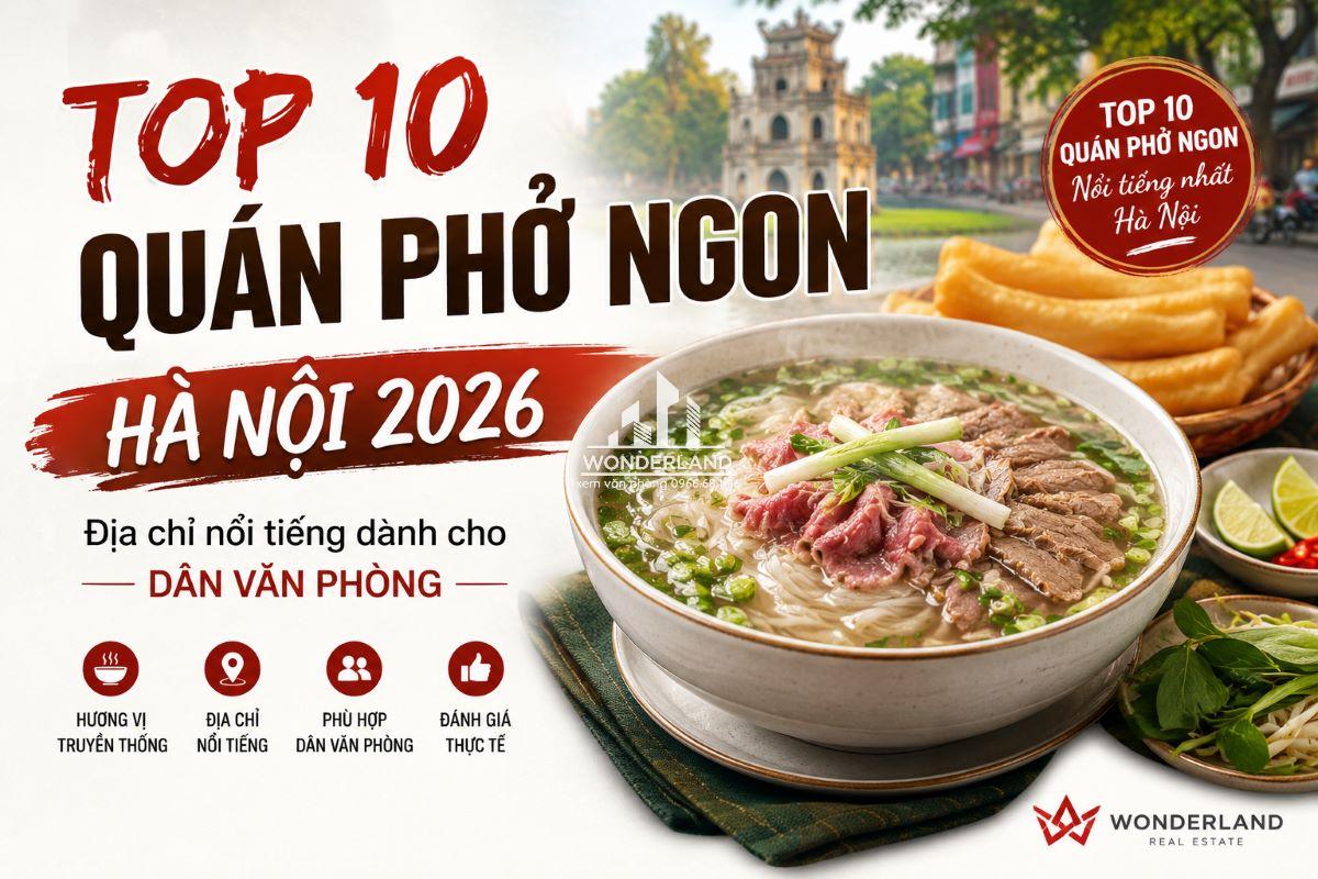 Top 10 Quán Phở Ngon Nổi Tiếng Nhất Hà Nội 2026 Dân Văn Phòng Không Nên Bỏ Lỡ