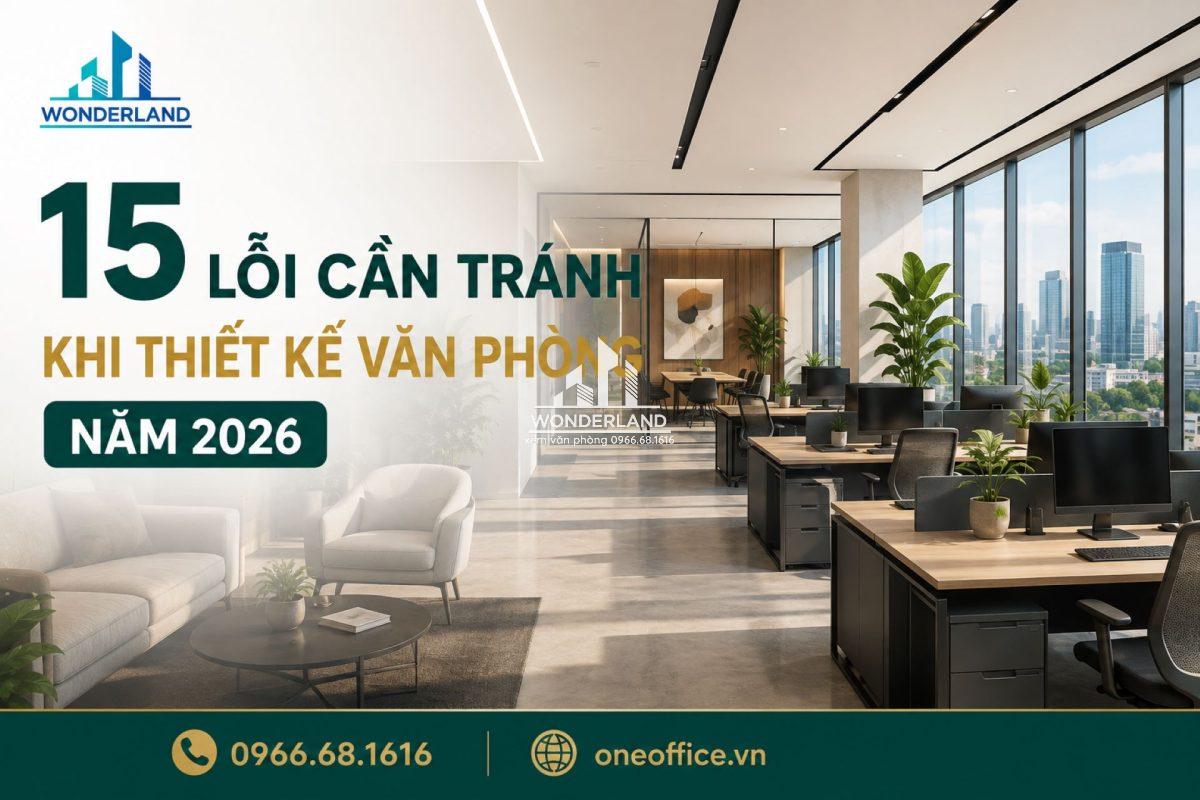 15 Lỗi Cần Tránh Khi Thiết Kế Văn Phòng Năm 2026