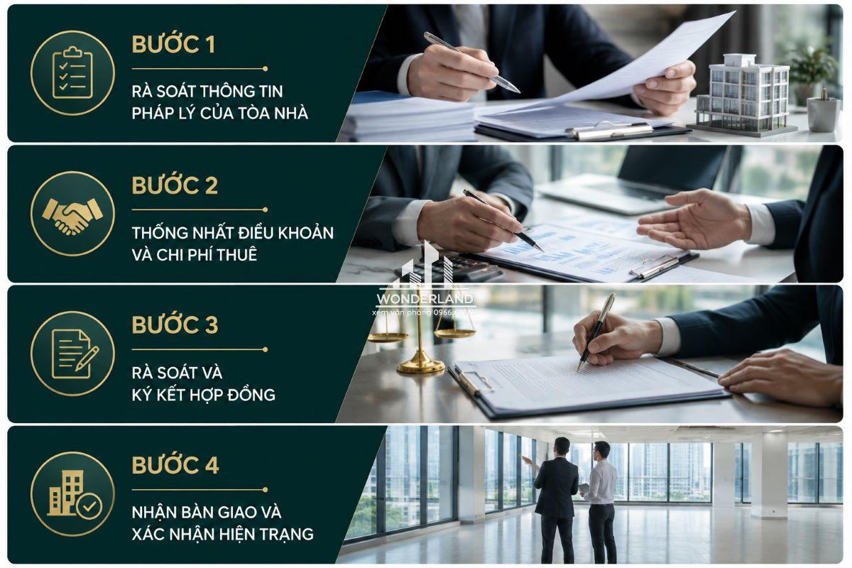 Các bước cần thực hiện khi thuê văn phòng