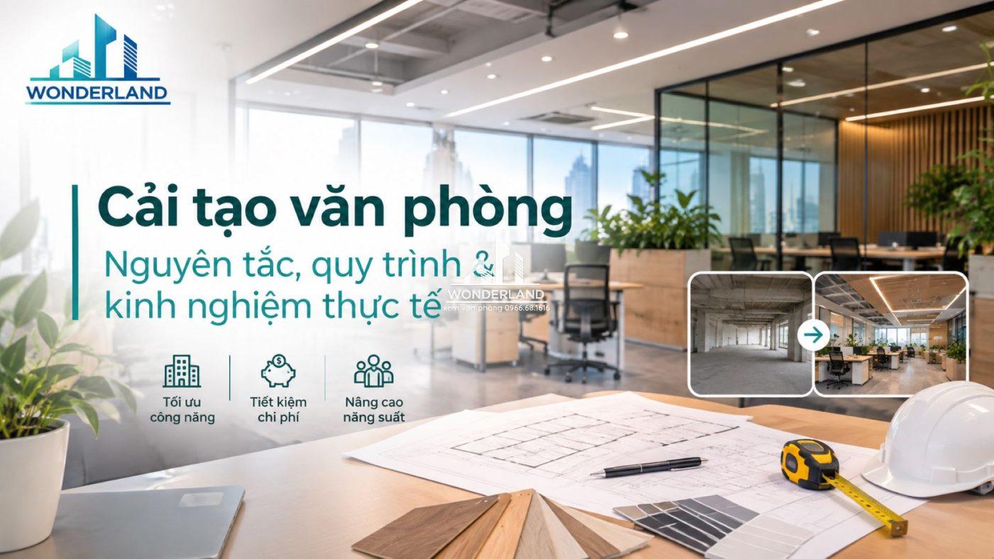 Cải tạo văn phòng làm việc: Nguyên tắc & Kinh nghiệm thực tế từ Wonderland