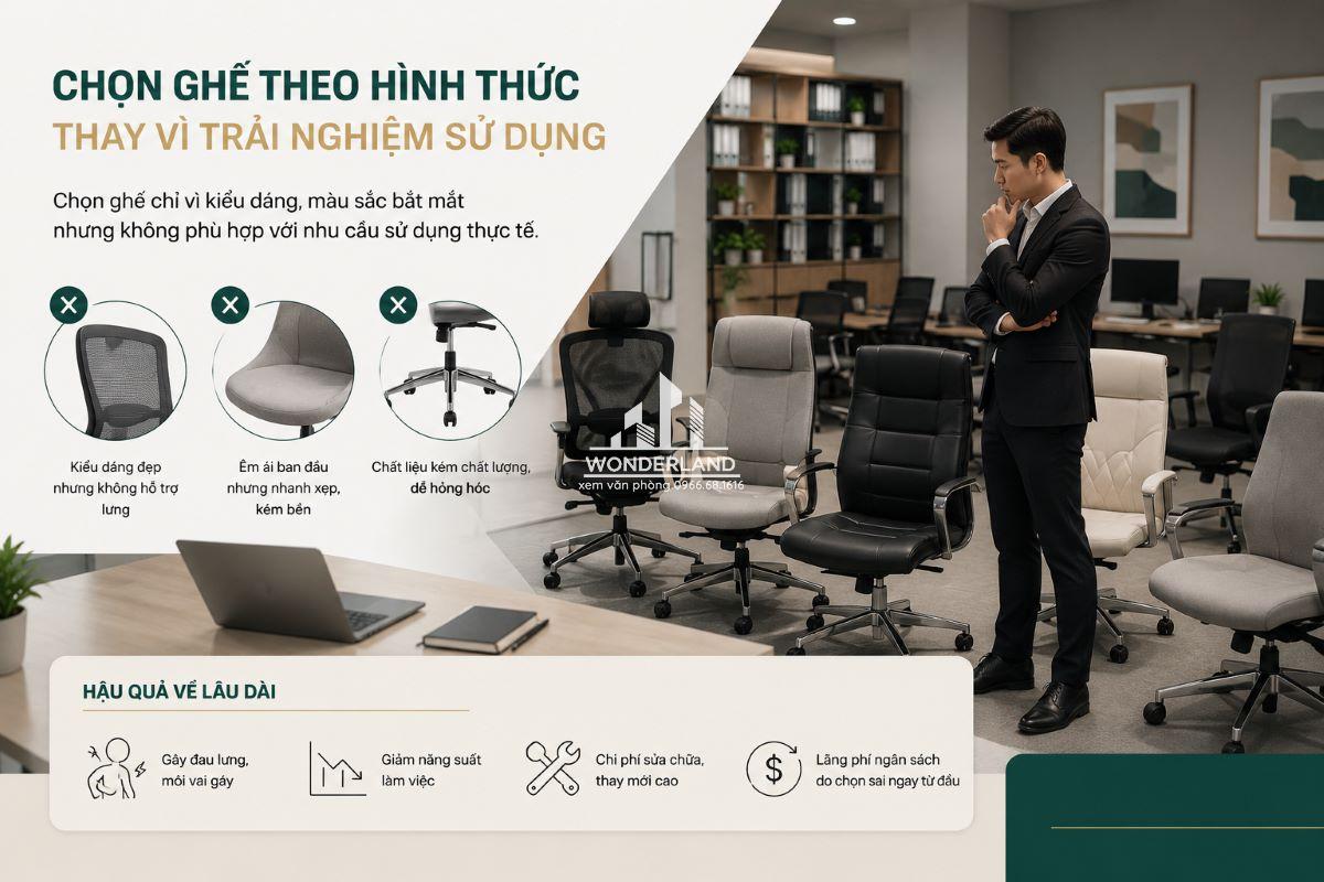 Chọn ghế theo hình thức
